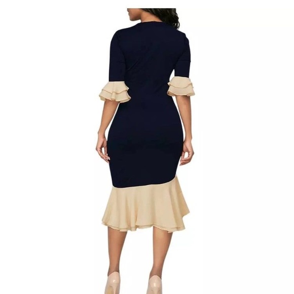 LAST 1 💗Women midi Ruffle Hem Dress - Picture 5 of 8